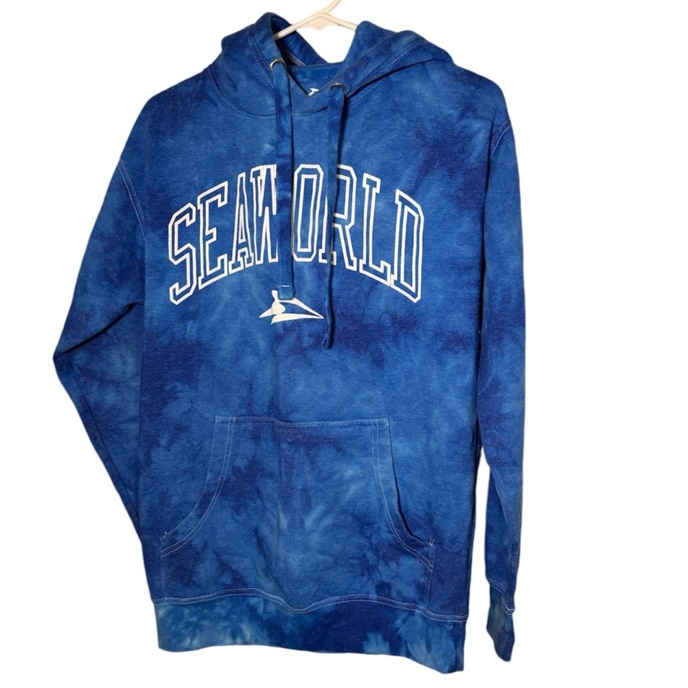 Seaworld‎ Medium Blue Tie Dye Hoodie